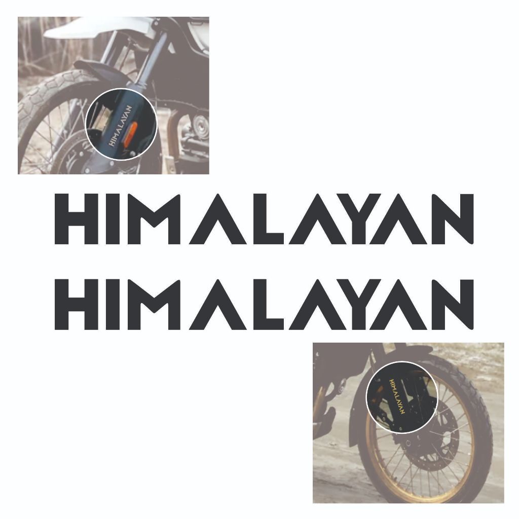 Par Adesivos HIMALAYAN tamanho padrão Paralamas Dianteiro