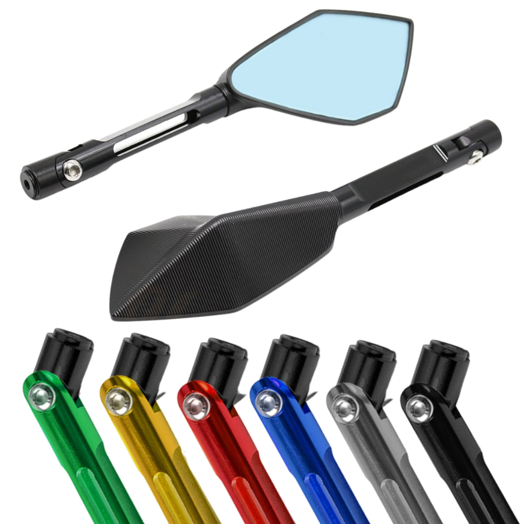 Par Retrovisor Espelho Esportivo Para Royal Enfield Classic 350 / Hunter 350 / Himalayan 450 / Guerrilla 450