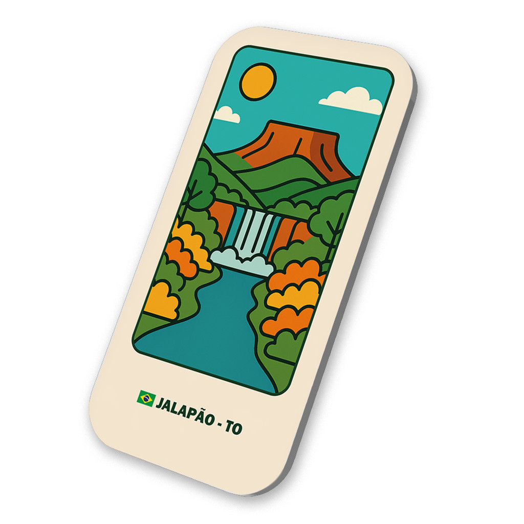 Imã Geladeira Turistico Jalapão- Tocantins Brasil 3x6cm De Metal
