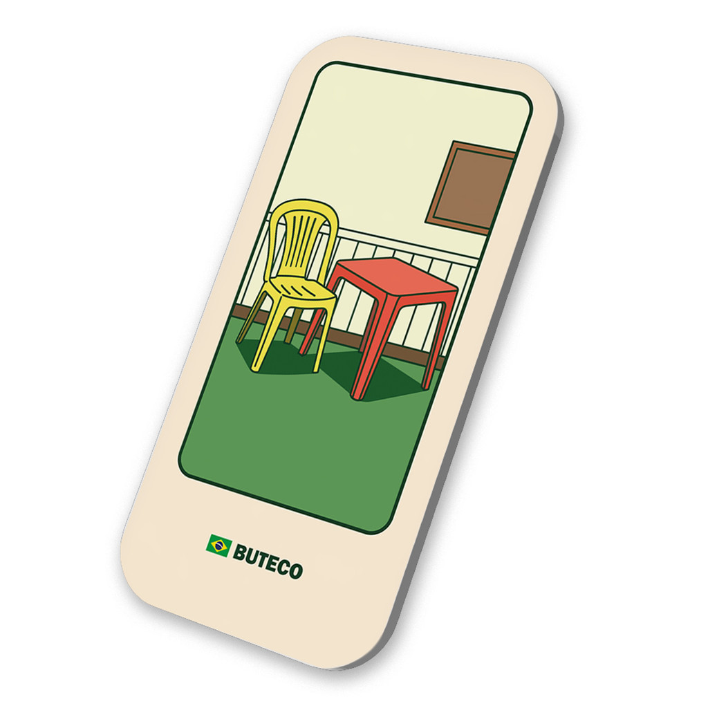 Imã Geladeira Lembrança Mesa de Buteco Brasil 3x6cm Metal