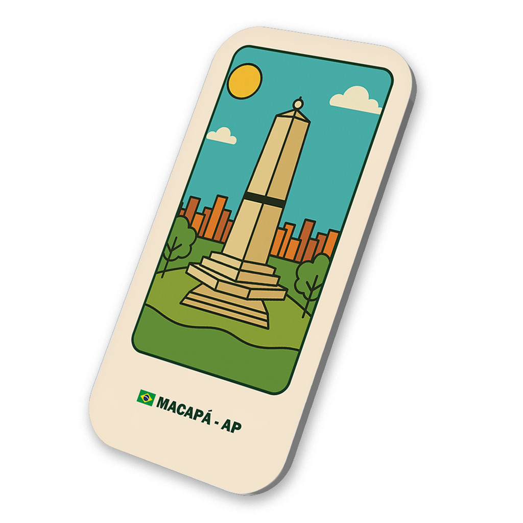 Imã Geladeira Turistico Macapá- Amapá Brasil 3x6cm De Metal