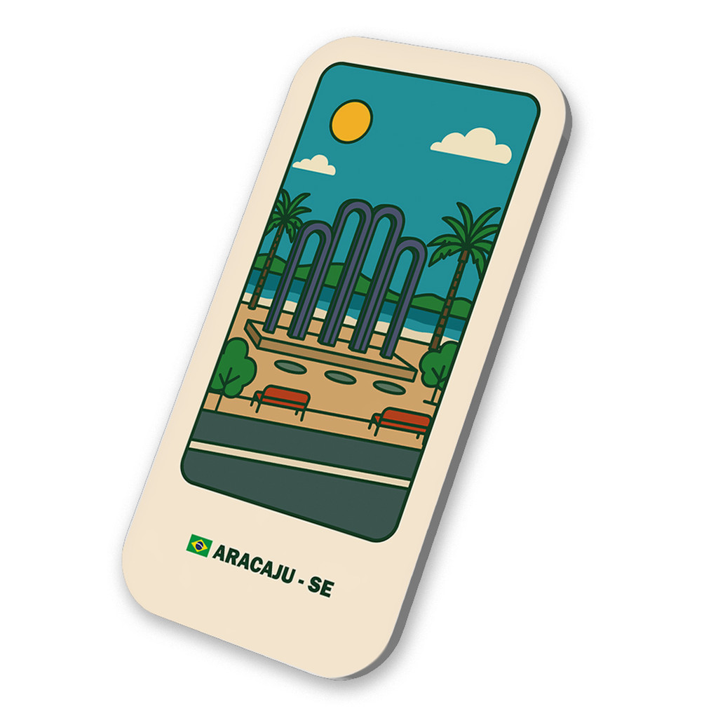 Imã Geladeira Turistico Aracaju- Sergipe Brasil 3x6cm De Metal