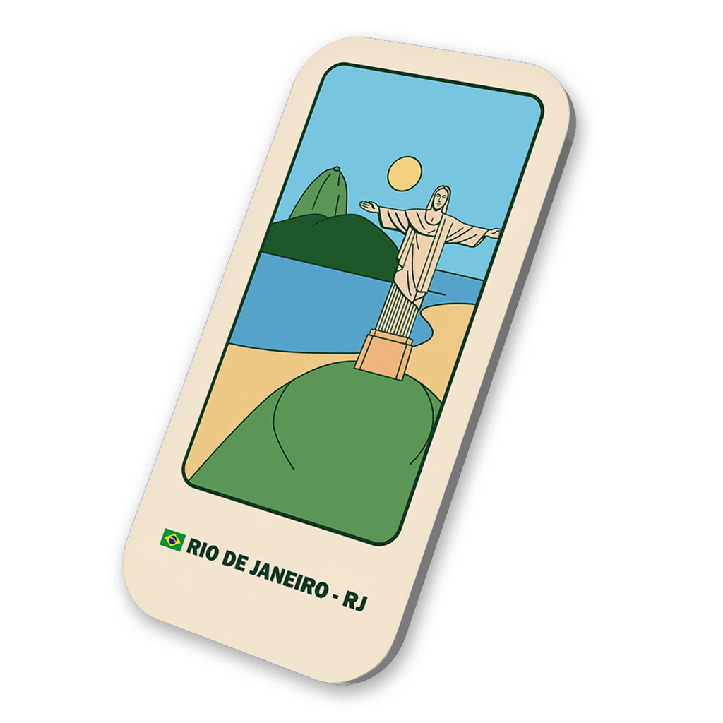 Imã de Geladeira Souvenir Rio de Janeiro- Rio de Janeiro Brasil 3x6cm De Metal
