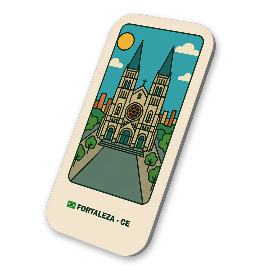 Imã Geladeira Turístico Fortaleza- Ceará Brasil 3x6cm De Metal