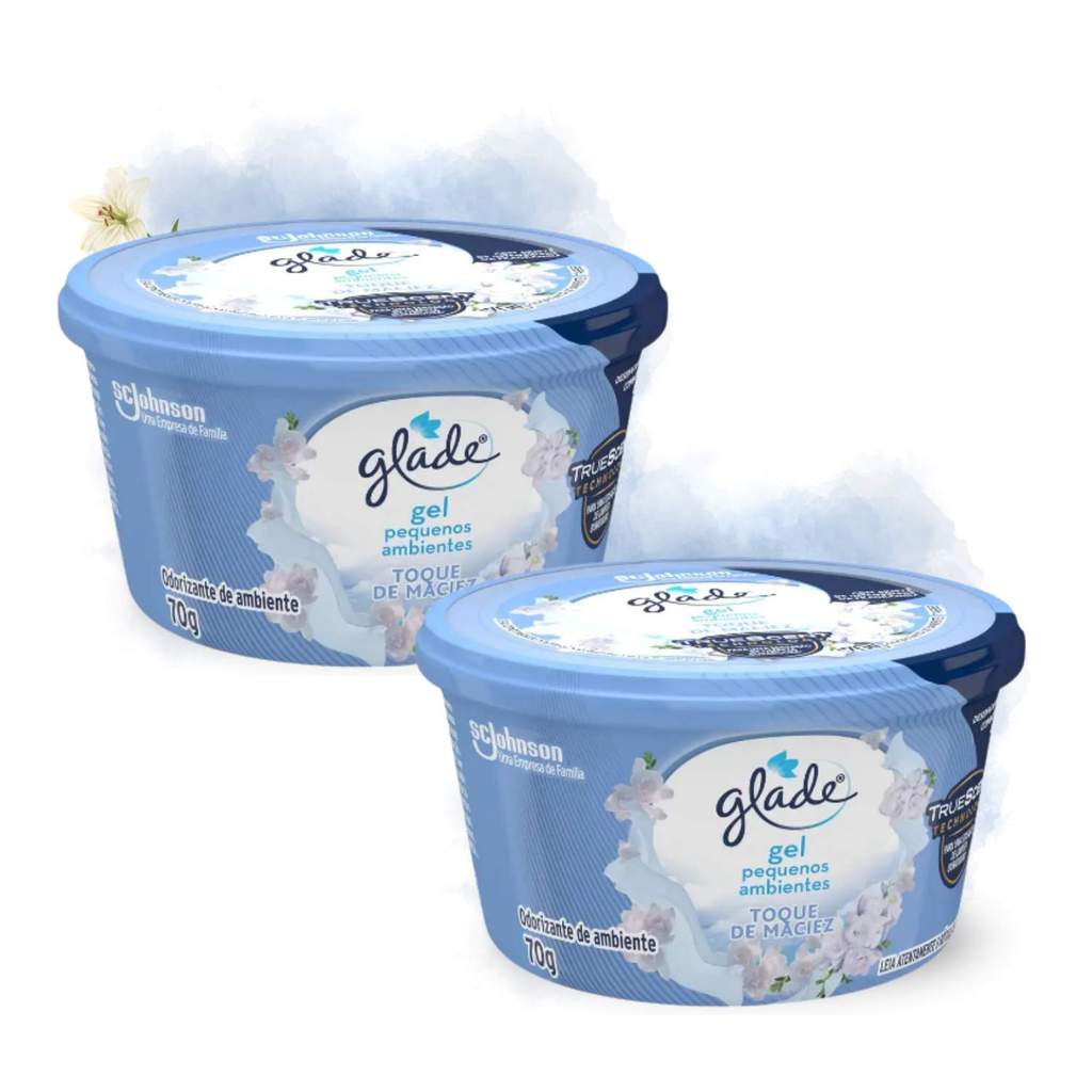 Kit 2 Gel Perfume Glade Toque de maciez Pequenos ambient 70g