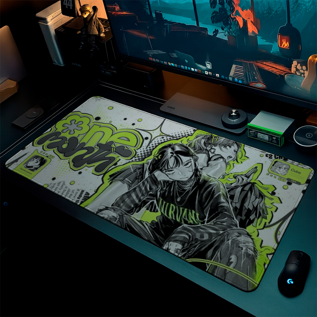 MousePad Speed Gamer Confortavel Liso Sem Relevos Com Bordas Reforçadas E Base Antiderrapante Com Perssonalização Anime