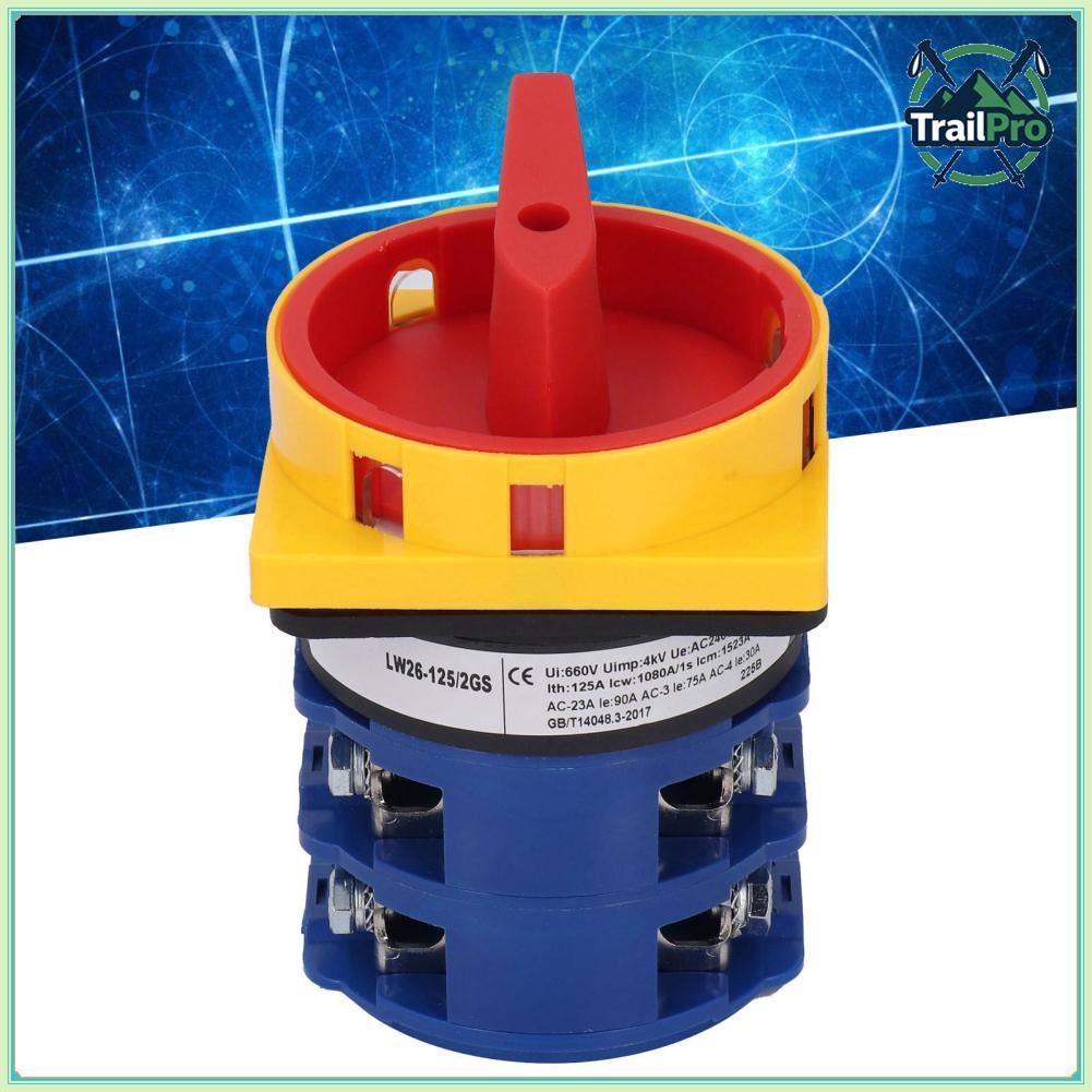 TrailPro Interruptor de comutação universal, seletor de 2 posições, câmera com cadeado, 125a, ac240v, 440v,