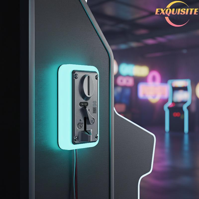 [EL-t] Acessório Seletor De Moedas Universal Durável De 12V Com Decoração Piscante Colorida Para Máquinas De Jogos De Sl