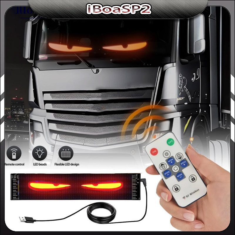 Diabo Olho LED Caminhão Carro Pixel Painel Luz Controle Remoto Macio Dobrável Iluminação Graffiti Rolagem Para P