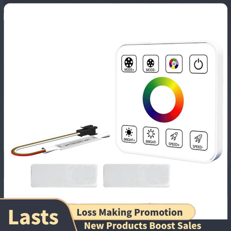 Controlador De Luz De Tira LED Com Painel De Toque De 8 Teclas Sem Fio Controle De Pixel De Refluxo Para Lâmpadas De Fit