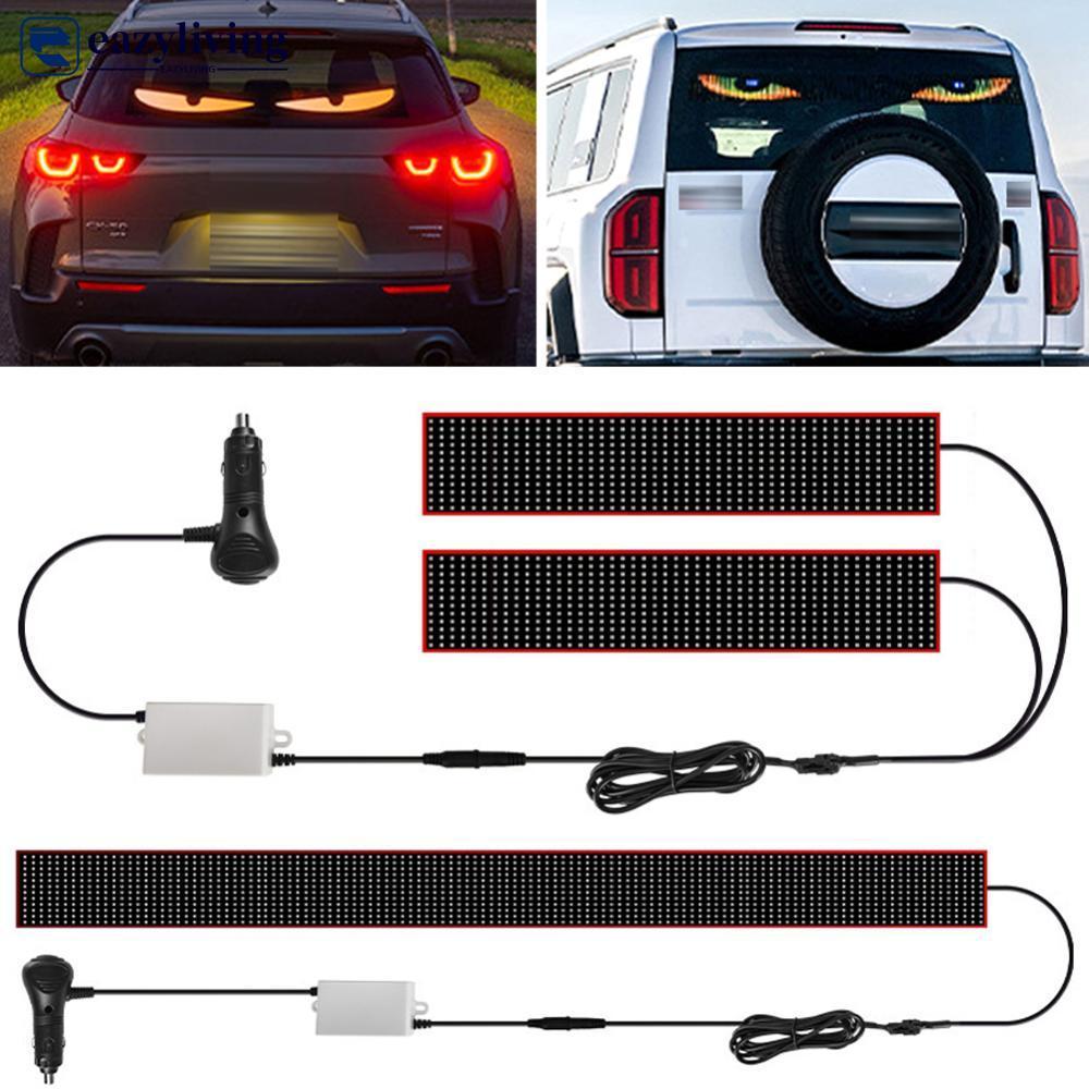 EAZYLIVING Diabo Olho LED Caminhão Carro Pixel Painel Luz Controle Remoto Macio Dobrável Iluminação Graffiti Rolagem Par