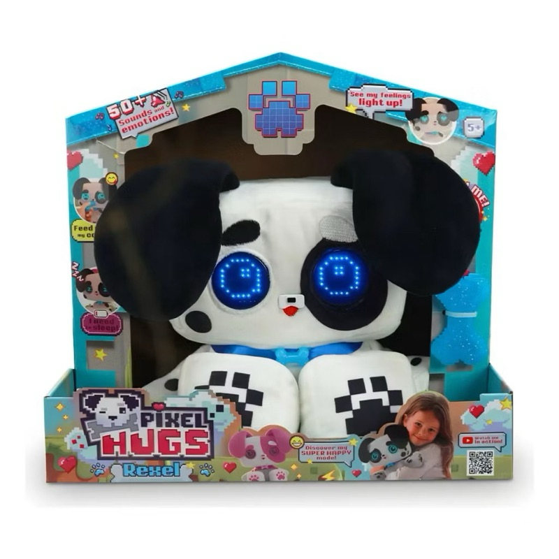 Boneco Interativo Pixel Hugs Rexel Cachorrinho com Luz LED e Sons – Infantil 5+
