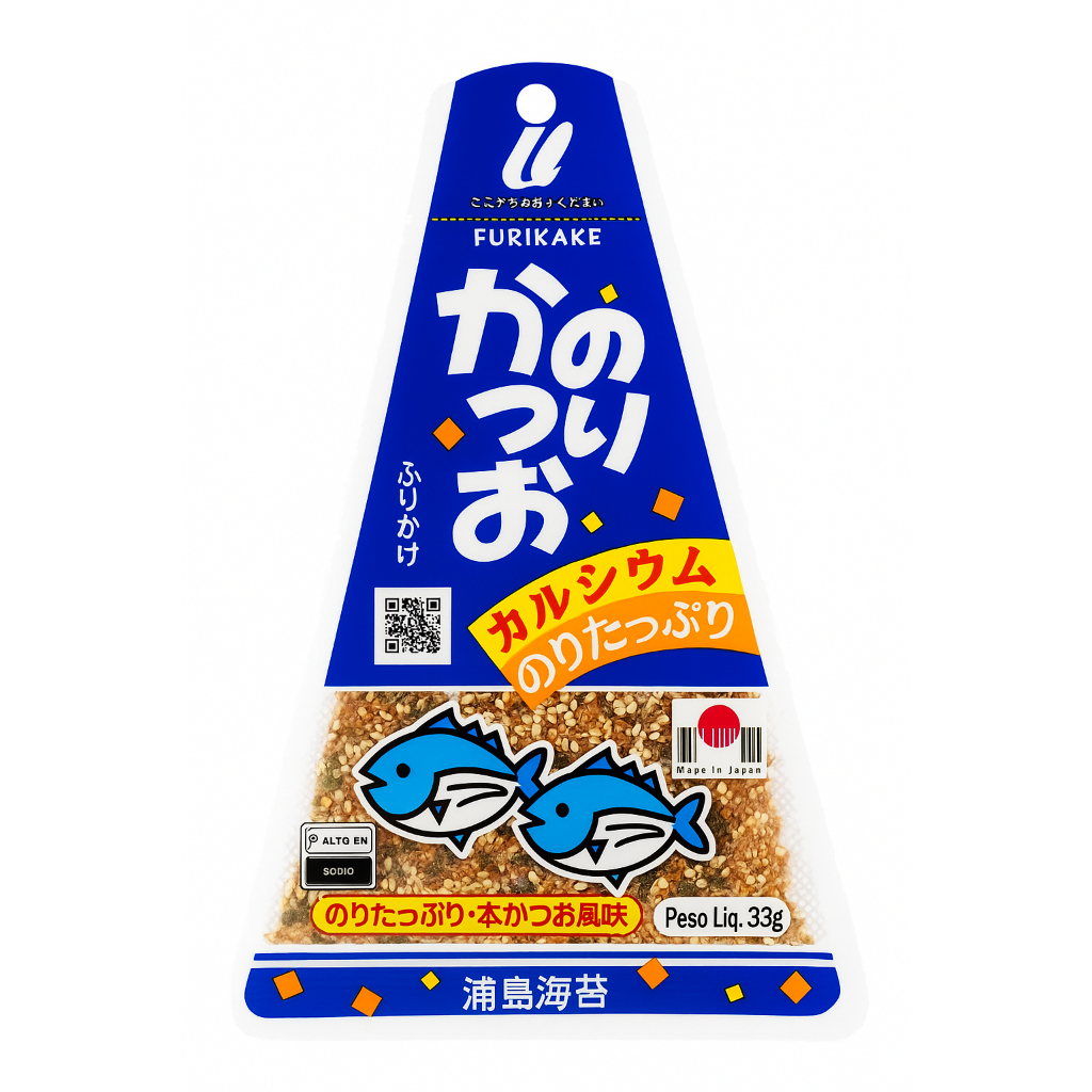 Furikake Katsuo e Mirin 33g Tempero Japonês para Arroz Sushi Onigiri