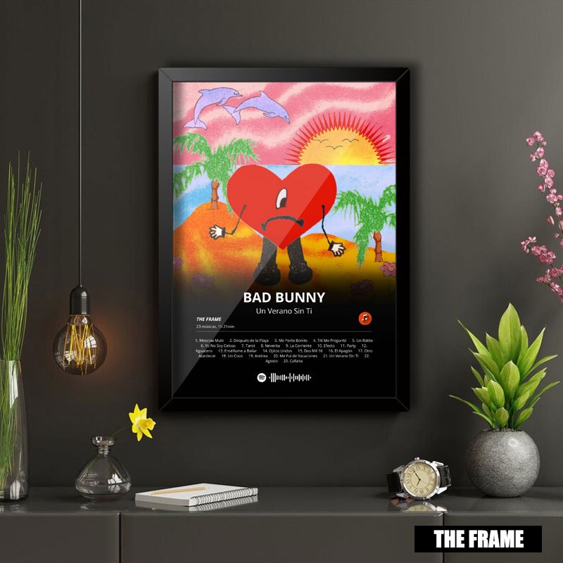 Quadro Decorativo A4/A3 Bad Bunny un Verano Sin Ti