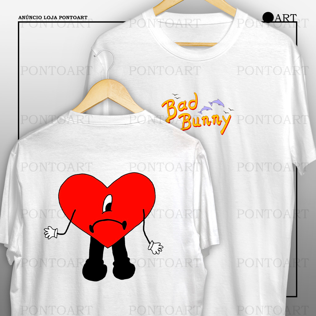 Camiseta Cantor Bad Bunny Un Verano Sin Ti Frente E Verso 100% Algodão