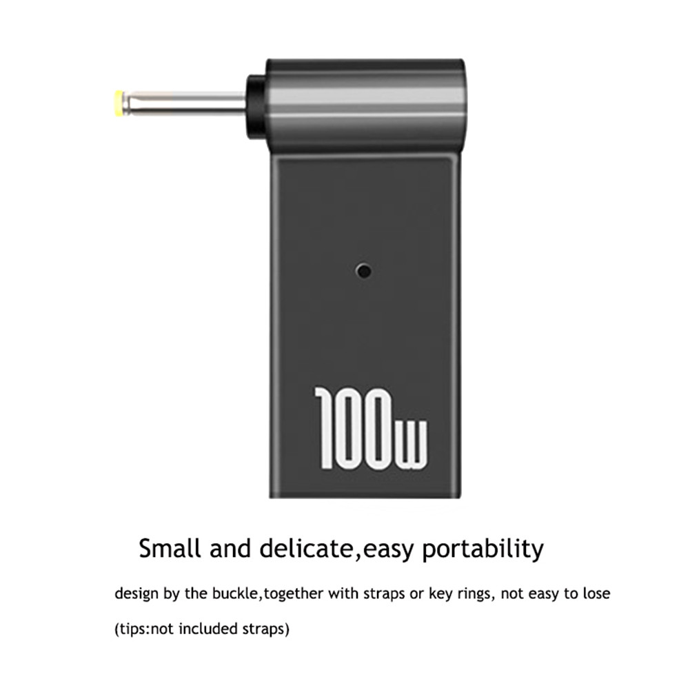 Adaptador De Carregamento USB C Para DC 100W PD Barrel Jack Laptop Conector