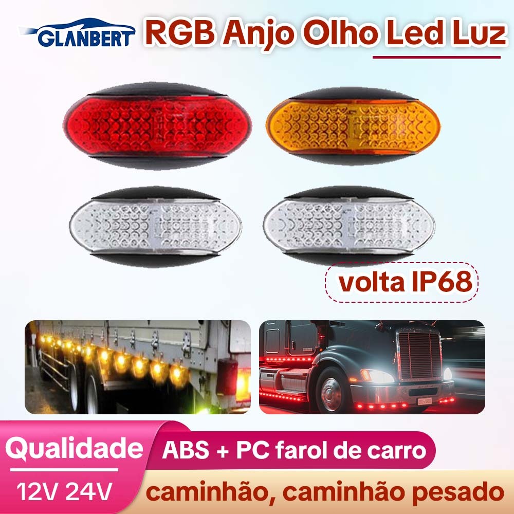 Luz Marcadora Lateral Universal 4LED , Lâmpada De Seta Para Caminhão , Luzes Traseiras , Lâmpadas De Folga Ônibus