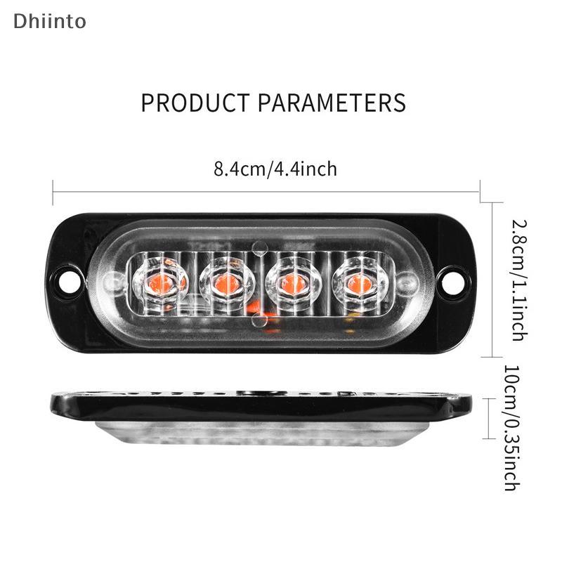 [Dhiint] 4LED Luz De Advertência Do Carro Grill Breakdown Light Car Tru Trailer Beacon Lamp LED Lateral Âmbar Para Carro
