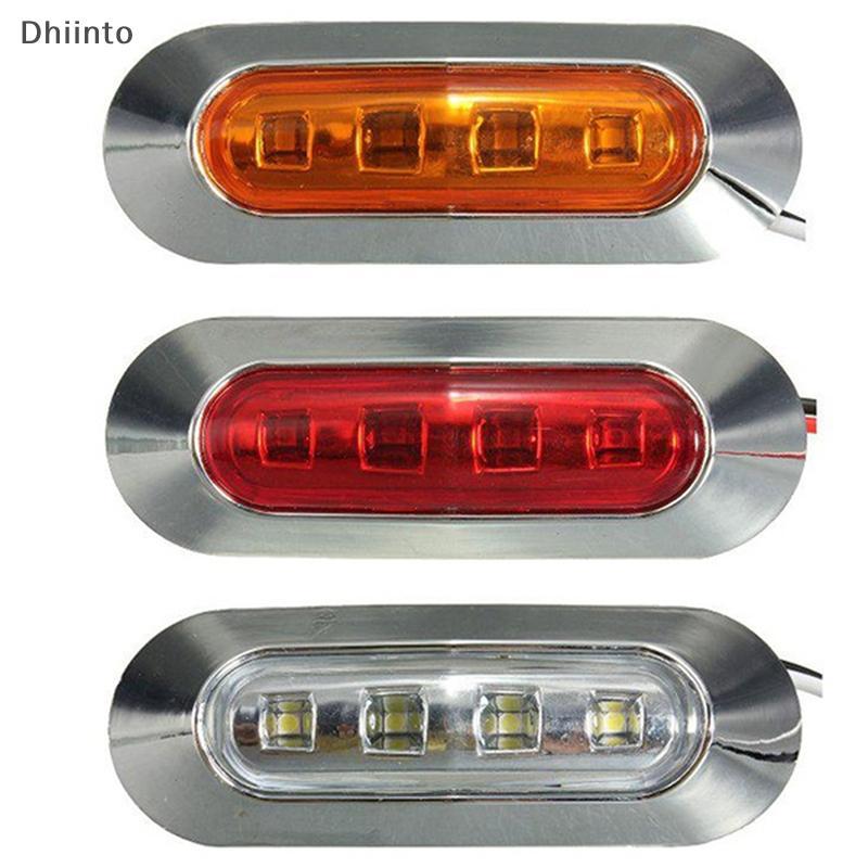[Dhiint] 10V-30V 4LED Marcador Lateral Luz De Advertência Traseira Lâmpada De Folga Trailer Tru