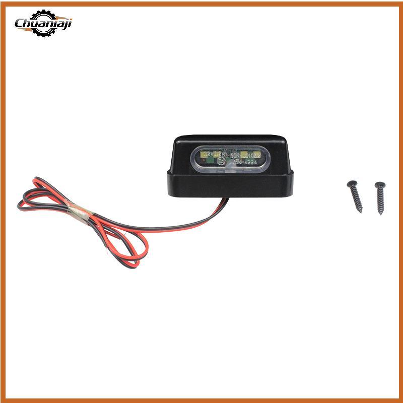 Chuaniaji 12V Universal Motocicleta 4LED Luz De Matrícula 0.2W Traseira Da Placa Com Emark BR