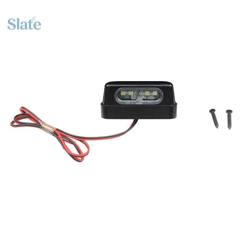 Slate 12V Universal Motocicleta 4LED Luz Da Placa De Licença 0.2W Traseira Com Emark Novo