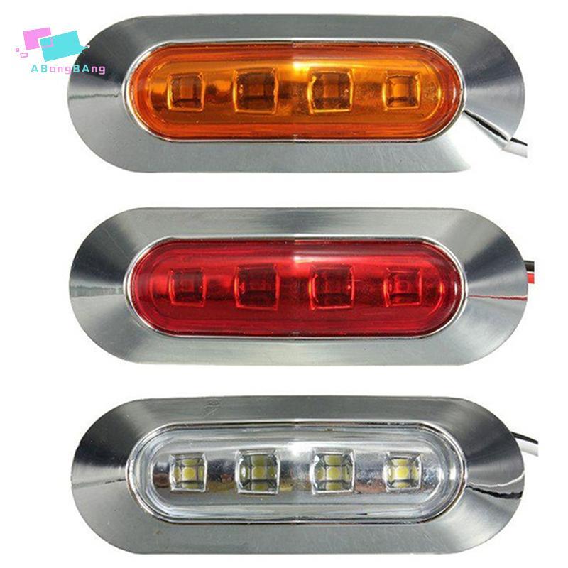 Abongbanghn 10V-30V 4LED Marcador Lateral Cauda Luz De Advertência Lâmpada Apuramento Trailer Tru Nice