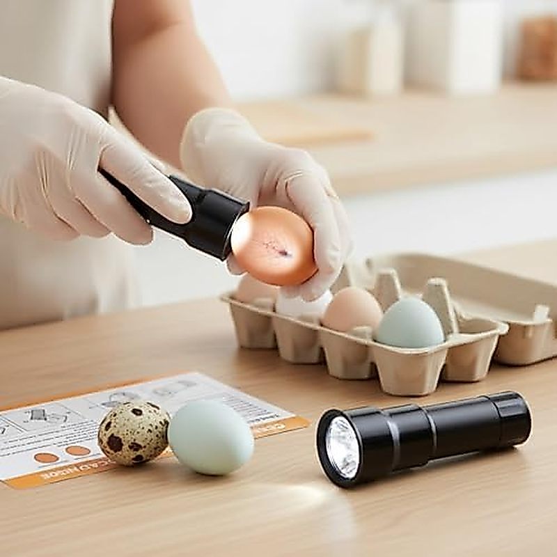 Ovo Candler Candling Light Egg Development Tester Lanterna Para Frango , Pato E Ovos De Ganso , 2 Peças (Preto)