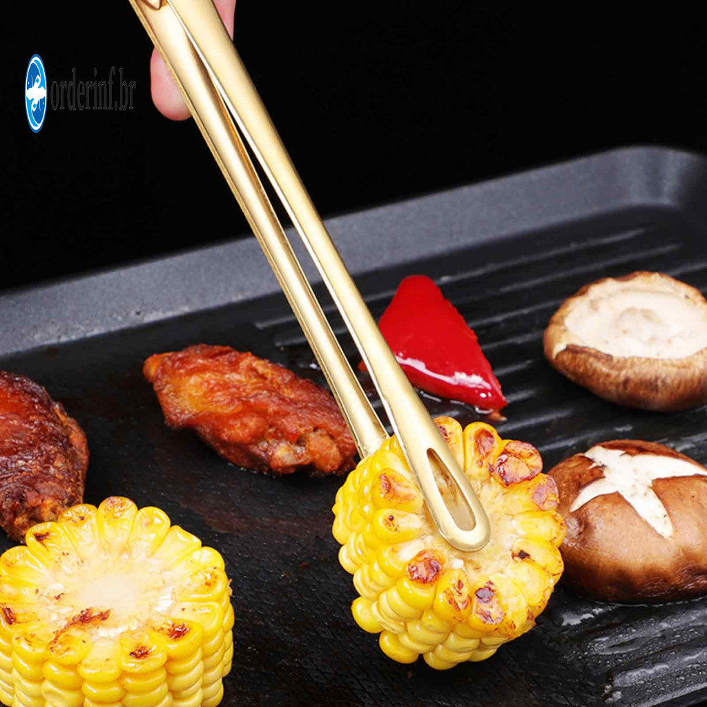 Long Stainless Steel Barbecue Tongs High Temperature Resistant Food Kitchen 9 11 – Bbq Grilling Frying Steak Flipping
