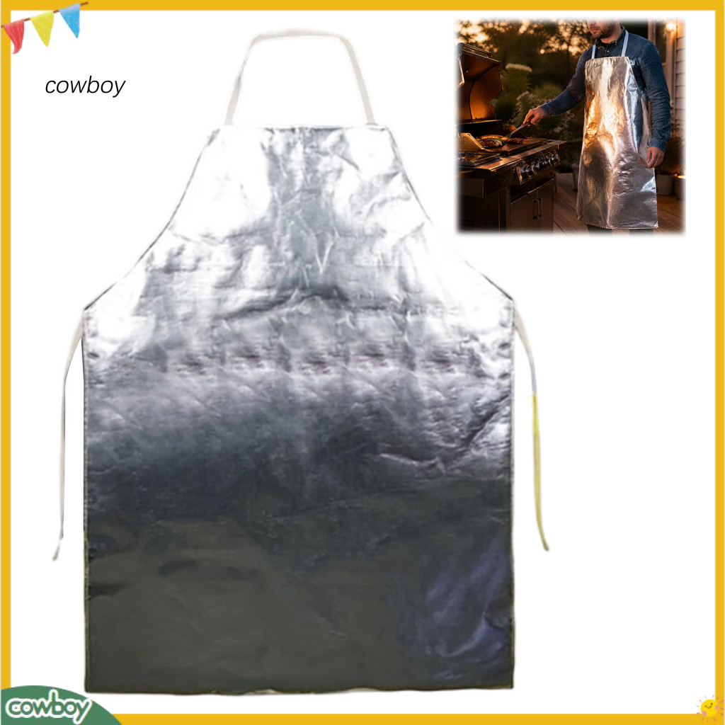 Heat Resistant Aluminum Foil Apron – Reflective Safety Protective Gear for Metal Casting Welding and High-temperature