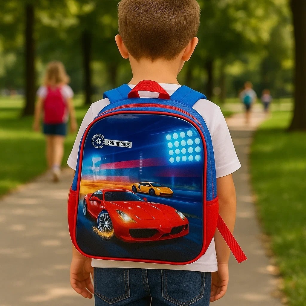 Mochila Infantil Carro Vermelha Escolar Criança Bolsa Estudar Levar Roupa Achadinhos