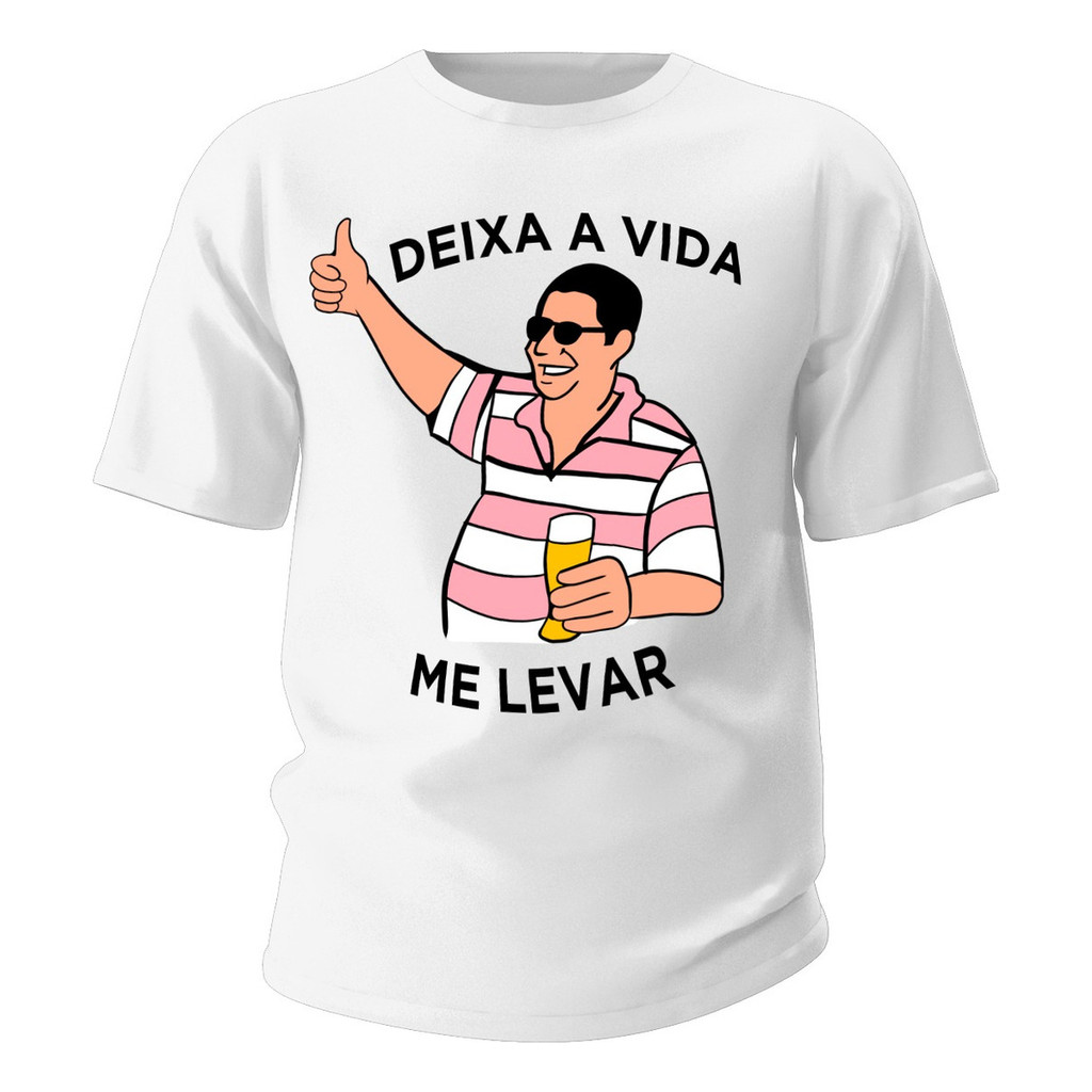 Camiseta Algodao Carnaval Deixa A Vida Me Levar Pagode Zeca