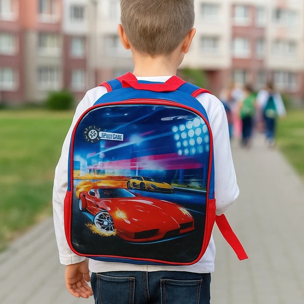 Mochila Infantil Carros Vermelha Relâmpago McQueen Escolar Viagem Levar Roupa Criança