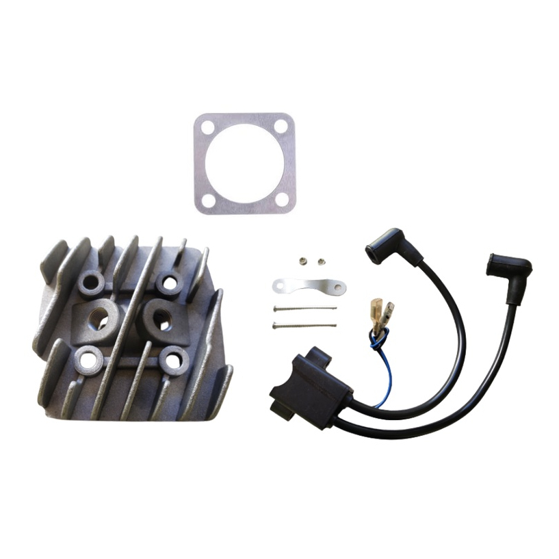 Kit Cabeçote Vela Dupla + Cdi Duplo + Junta para Bicicleta Motorizada