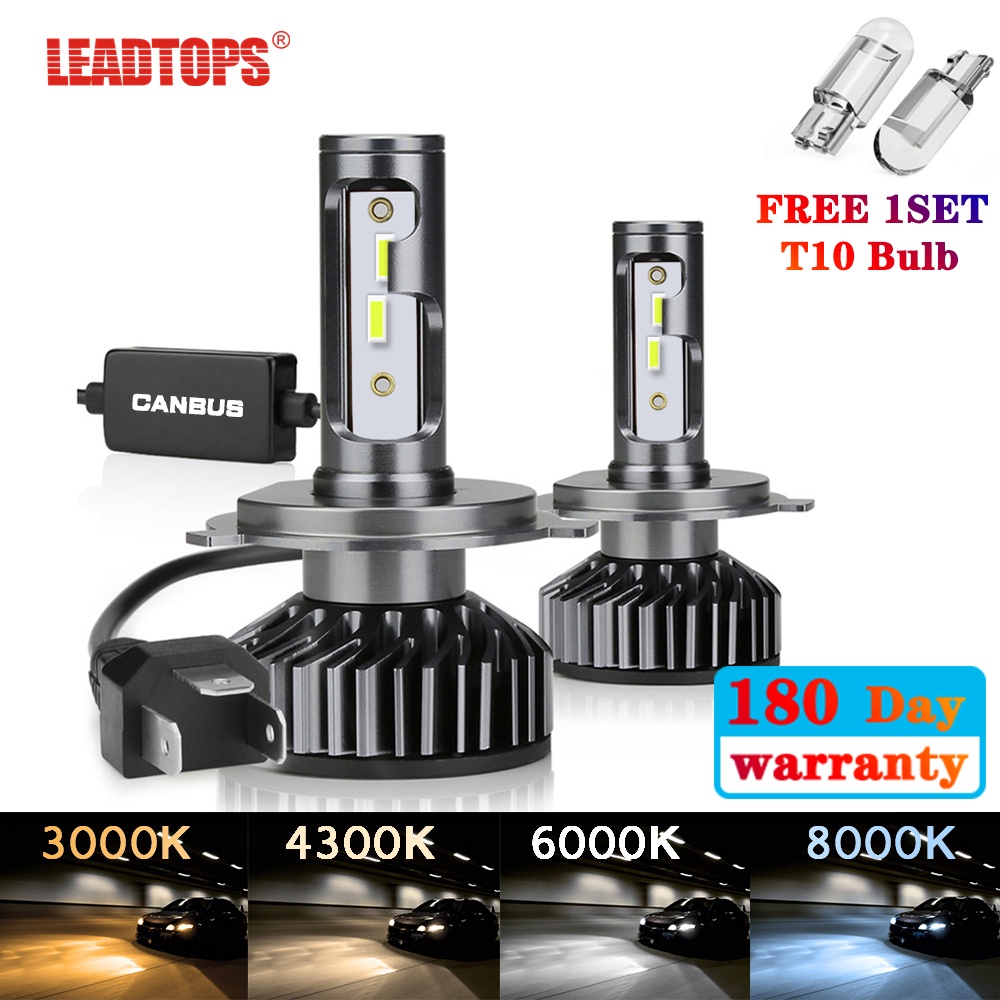 LEADTOPS 1 par 12000lm CSP Carro LED Farol Lâmpada h4 h7 h11 h27 9005 hb3 9006 hb4 h1 LED Farol Automático 3000k 4300k 6000k 8000k Farol de Nevoeiro 110w 12v Universal