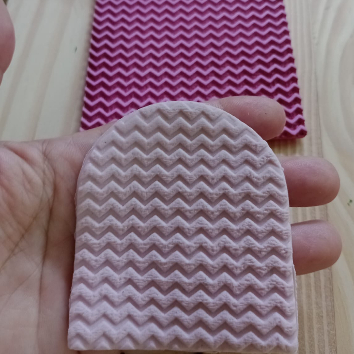 Marcador de  textura personalizado em eva chevron 10x10