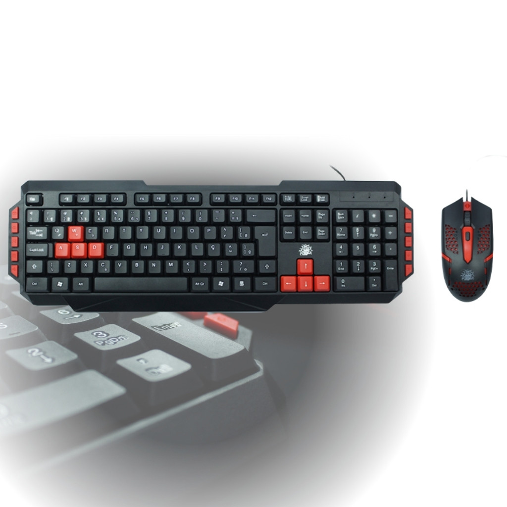 Kit Teclado + Mouse Gamer USB GK-20BK C3Tech