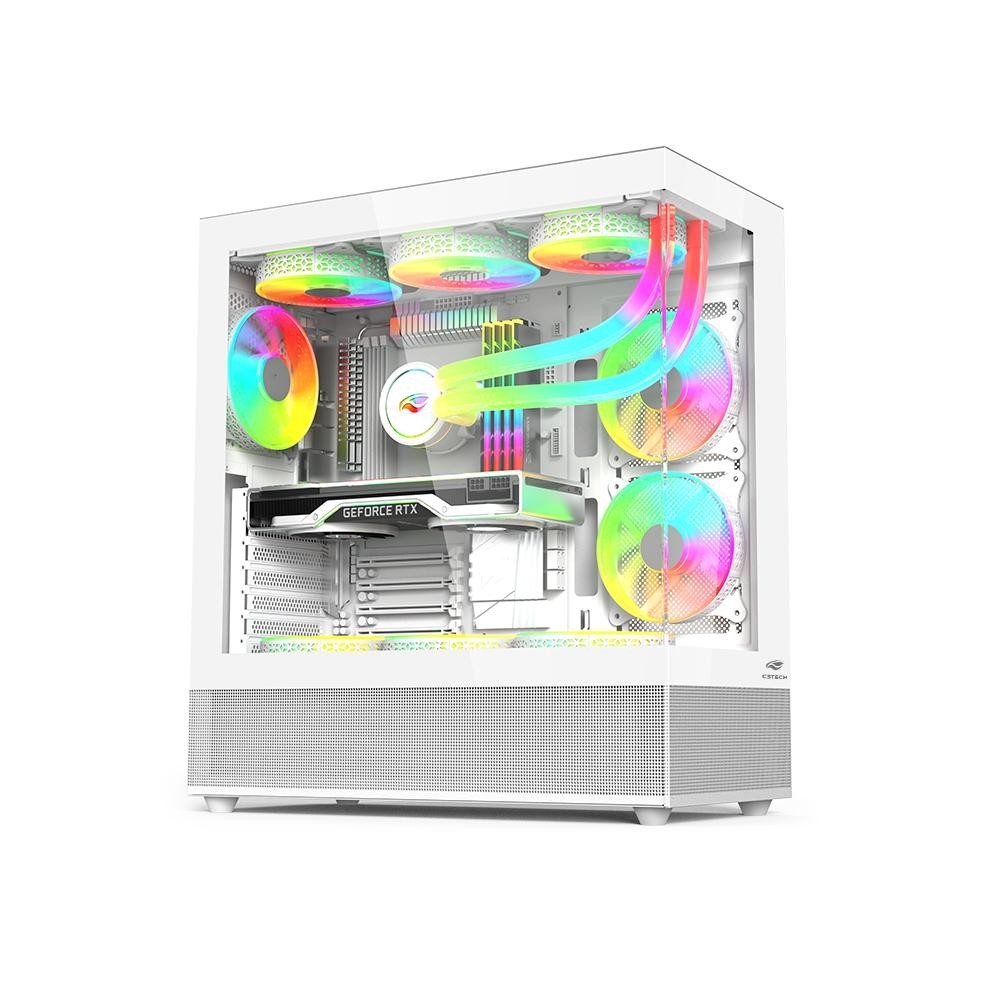 Gabinete Gamer Aquarius C3Tech MT-G850, Mid Tower, Lateral de Vidro, USB 3.0