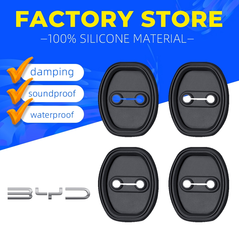 BYD Capa de fechadura de porta de Silicone dedicada para carro especial com absorção de choque Isolamento acústico Antif
