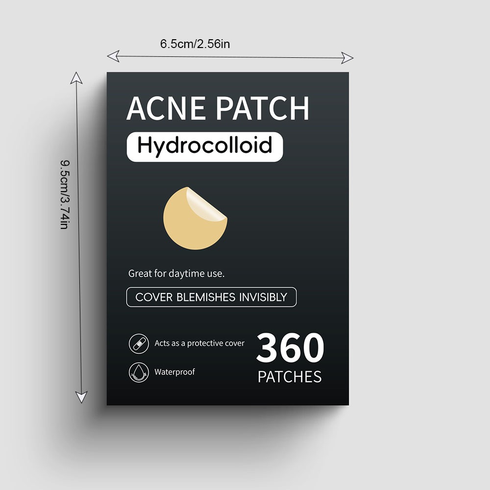 Patches Redondos Para Acne Em Caqui, 360 Peças, Tamanhos Variados, Ideais E Invisíveis Para Diferentes Tipos De acne