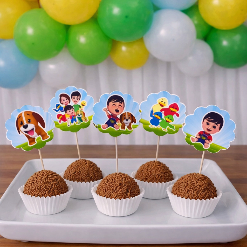 Topper de docinhos ou cupcake BENTO E TOTÓ /tags BENTO E TOTÓ