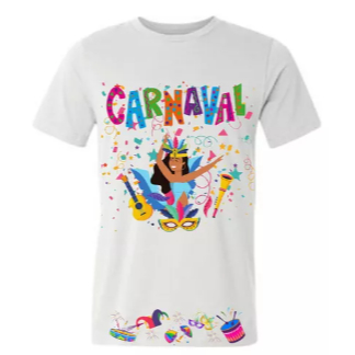 Camiseta Carnaval Unissex Abada Folia Festa 100% Algodão