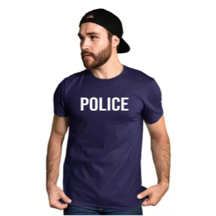 Camiseta Masculina Carnaval Police Investigação Fbi Festa Federal 100% Algodão