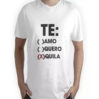 Camiseta Masculina Carnaval Tequila Frase Engraçada Festa Adulto 100% Algodão