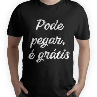 Camiseta  Camisa Masculina Carnaval PODE PEGAR Frase Festa Engraçado 100% Algodão