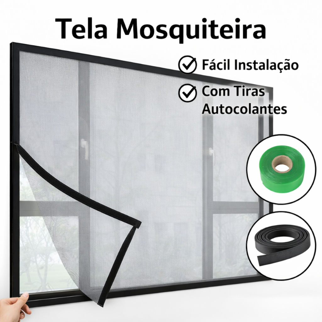 Tela Mosquiteira Rede Proteção Janelas Anti Insetos