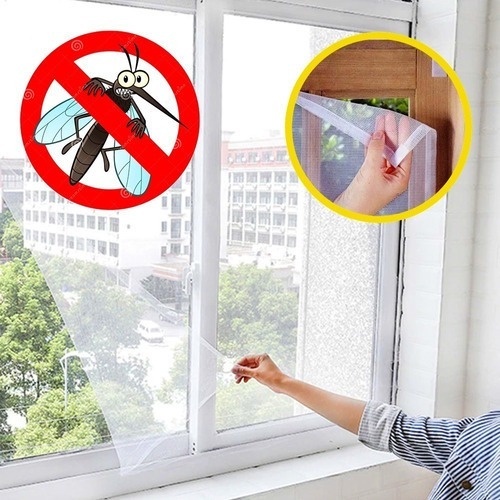 Anti-inseto Mosquiteiro Tela Para Janela Com Velcro Contra Mosca Mosquito Pernilongo Mosqueteira Inseto Removivel