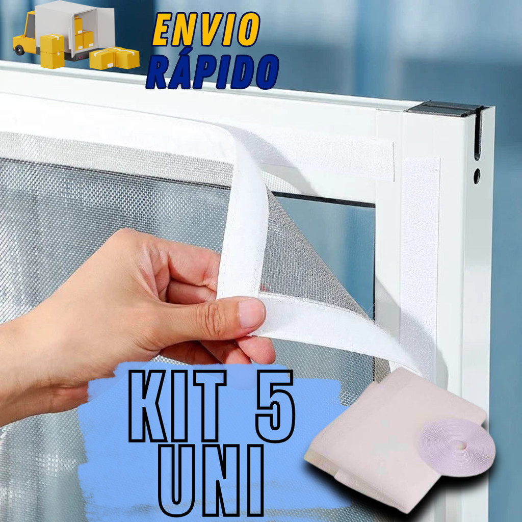 Kit 5 Tela Mosqueteiro/Mosqueteira 130x150 Para Janelas Anti Pernilongo Insetos Mosquito Barata