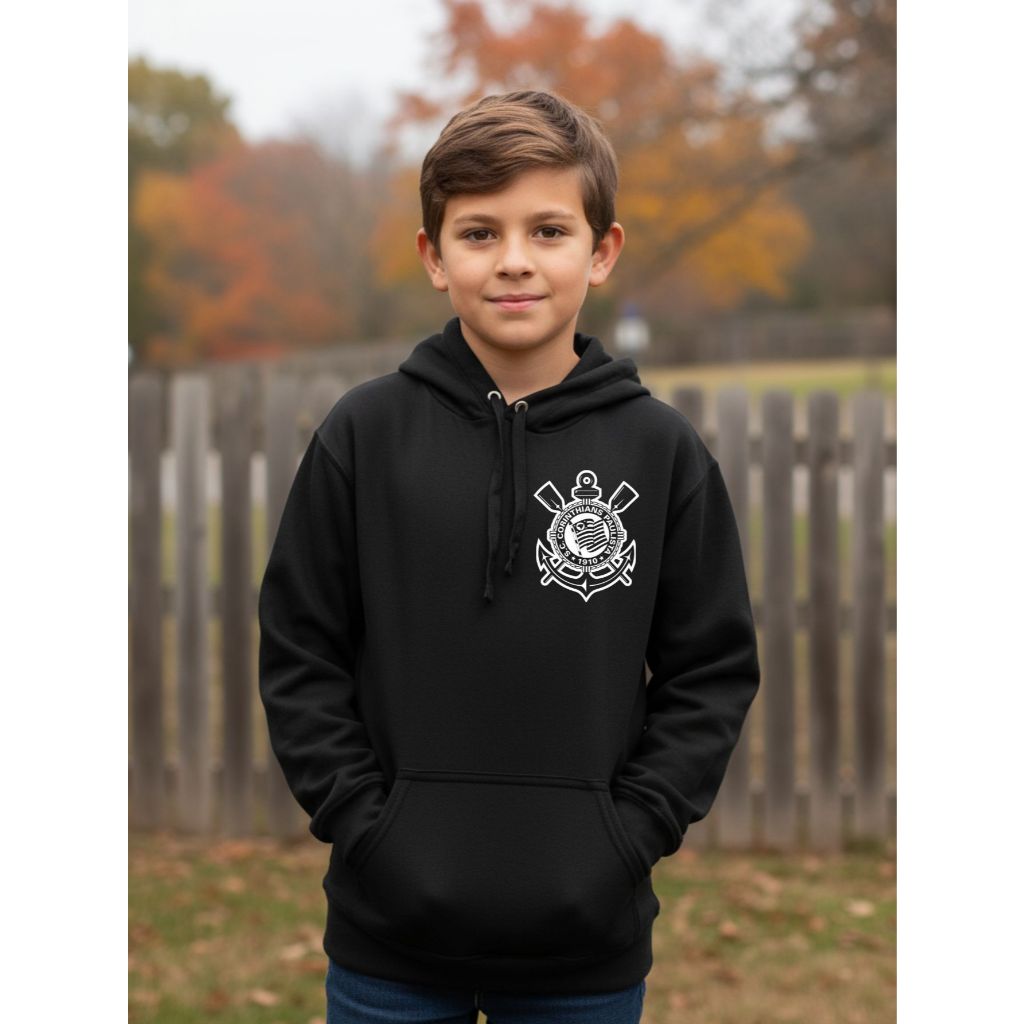 Moletom Infantil Blusa Agasalho Time Timao Juvenil Criança Canguru Bolso 2 ao 14