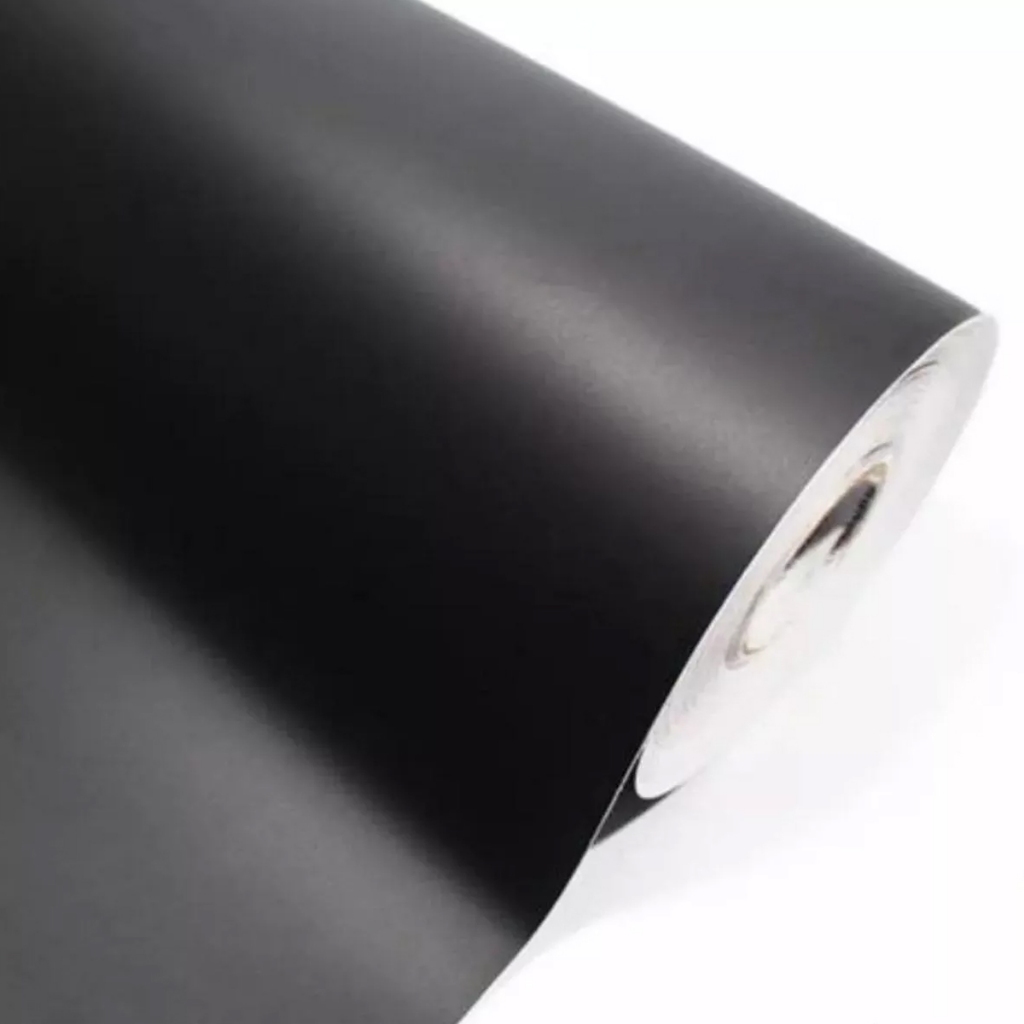Papel de Parede Adesivo Preto Fosco 5m x 45cm Para Recorte Decal Envelopamento