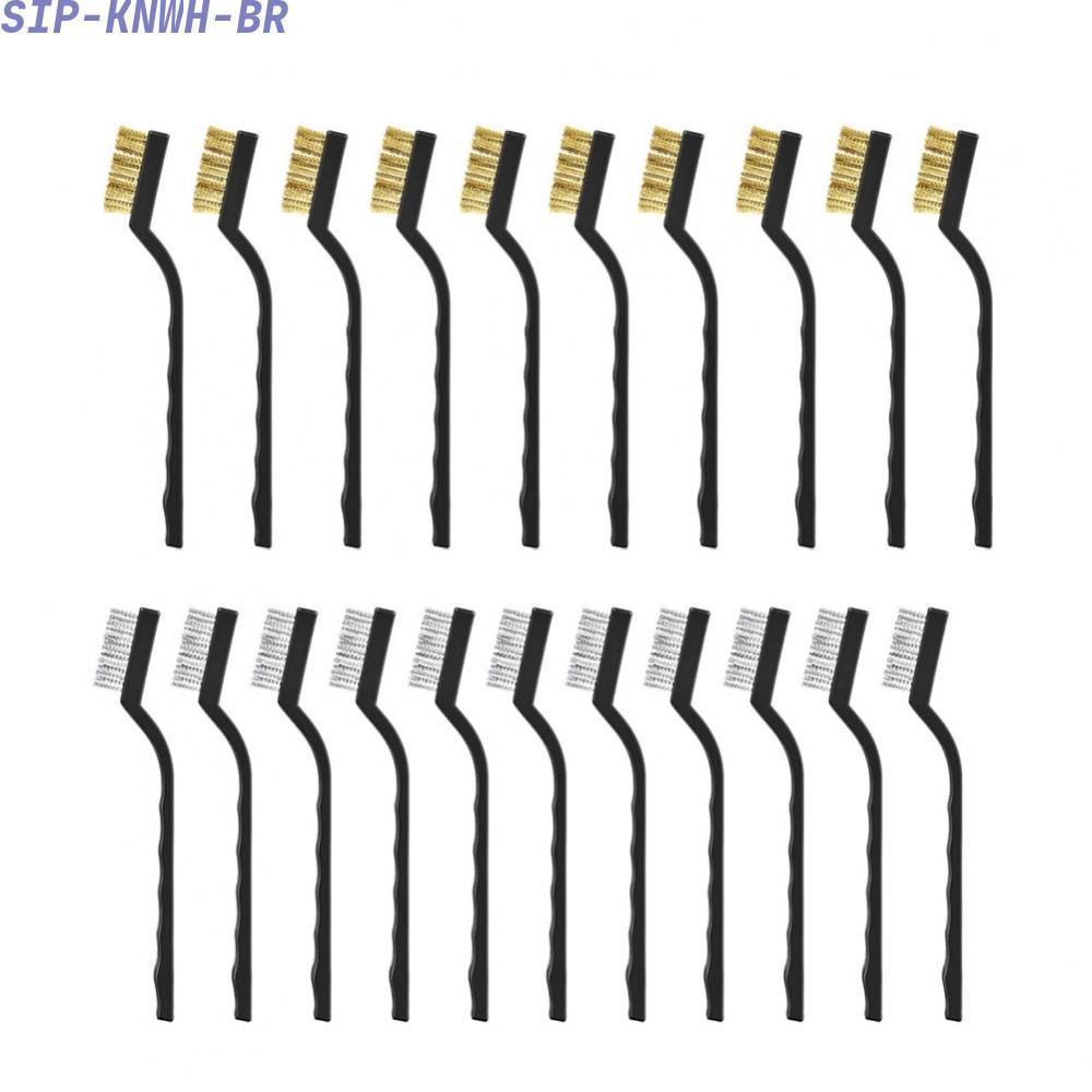 [SIP-KNWH-BR]Professional Grade Stainless Steel Copper Wire Brush for Rust Removal Pack of 10-New In 11-